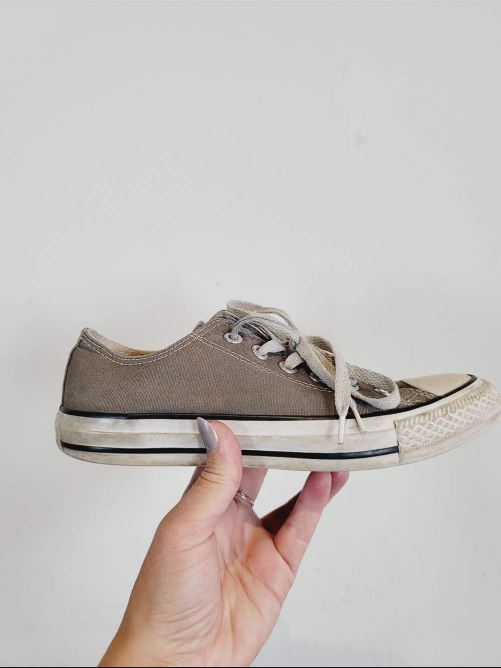Converse All Star Low-Top Canvas Sneaker with White Sole, Size 7.5/5.5